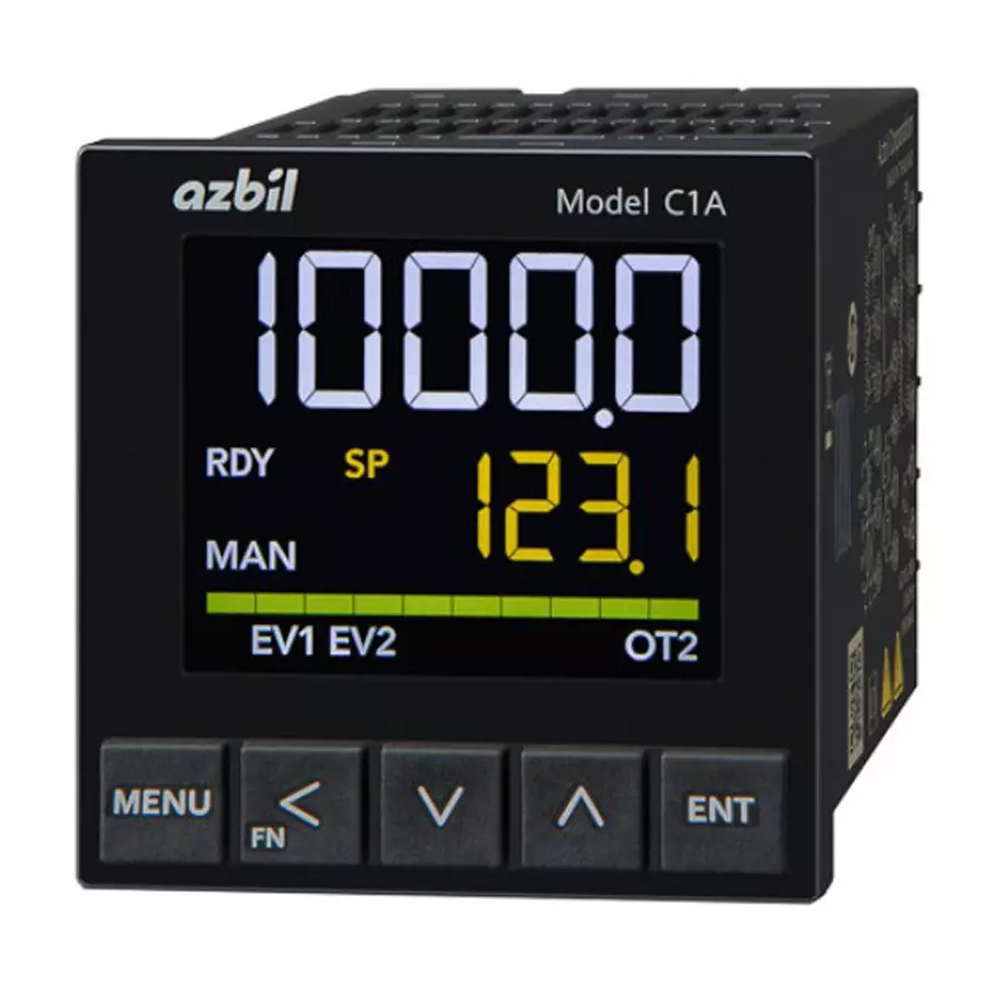 Azbil Digital Indicating Controller Current Output AC Power Supply (AC 100-240 V), C1ATCCA1000A