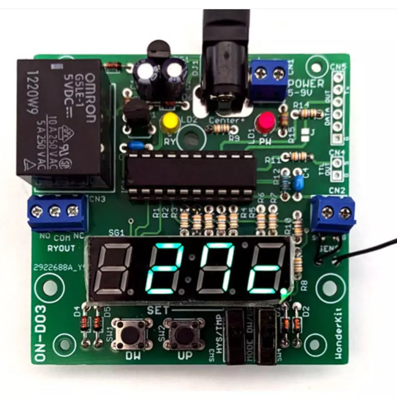 Wonder Kit Temperature Sensor 3 digits with 7 green segments, ON-DO3