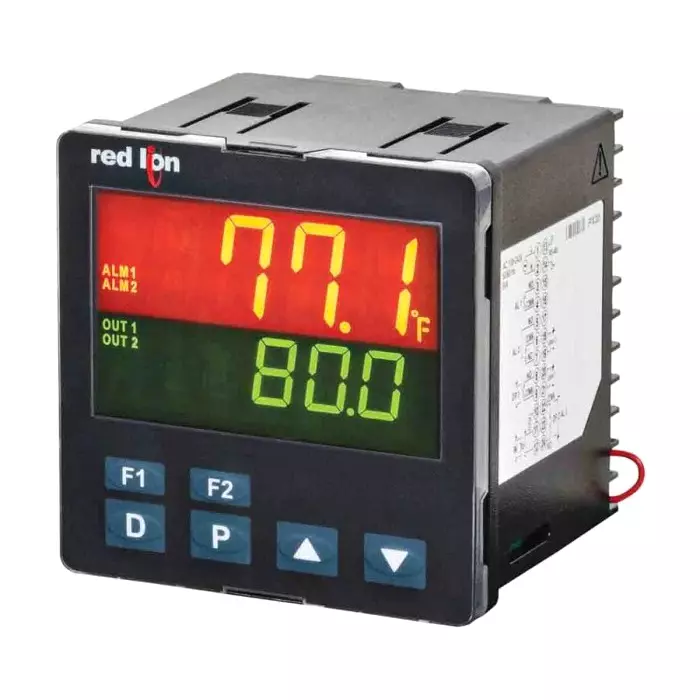 Red Lion PXU Panel Mount PID Temperature Controller, 95.8 x 95.8 mm 2 Input, 2 Output 4-20 mA, Relay, 24 V dc Supply, PXU31AE0