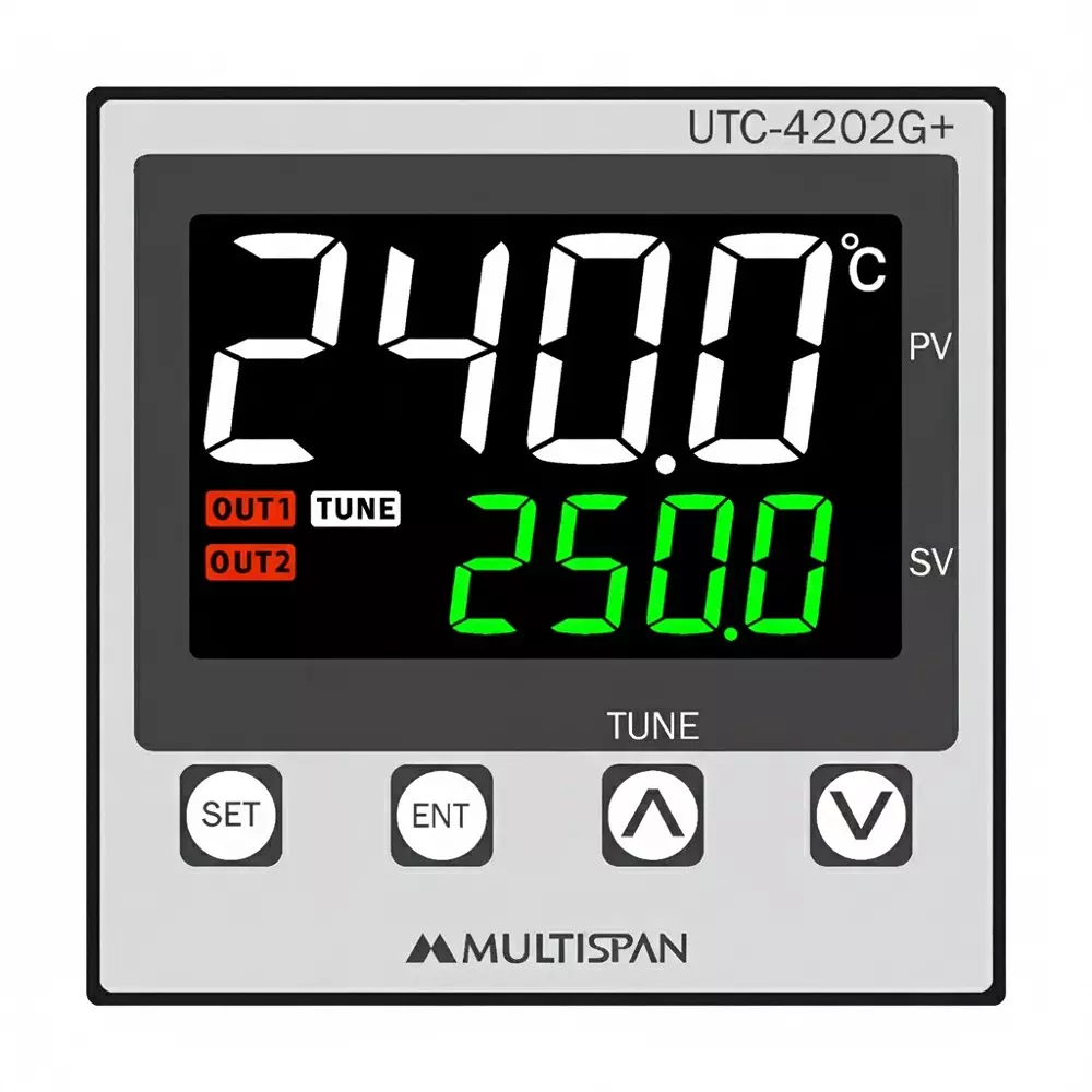 MULTISPAN Single Output Accurate PID Controller 4-Digit Dual Display 48x48x95 mm, UTC-4202G+