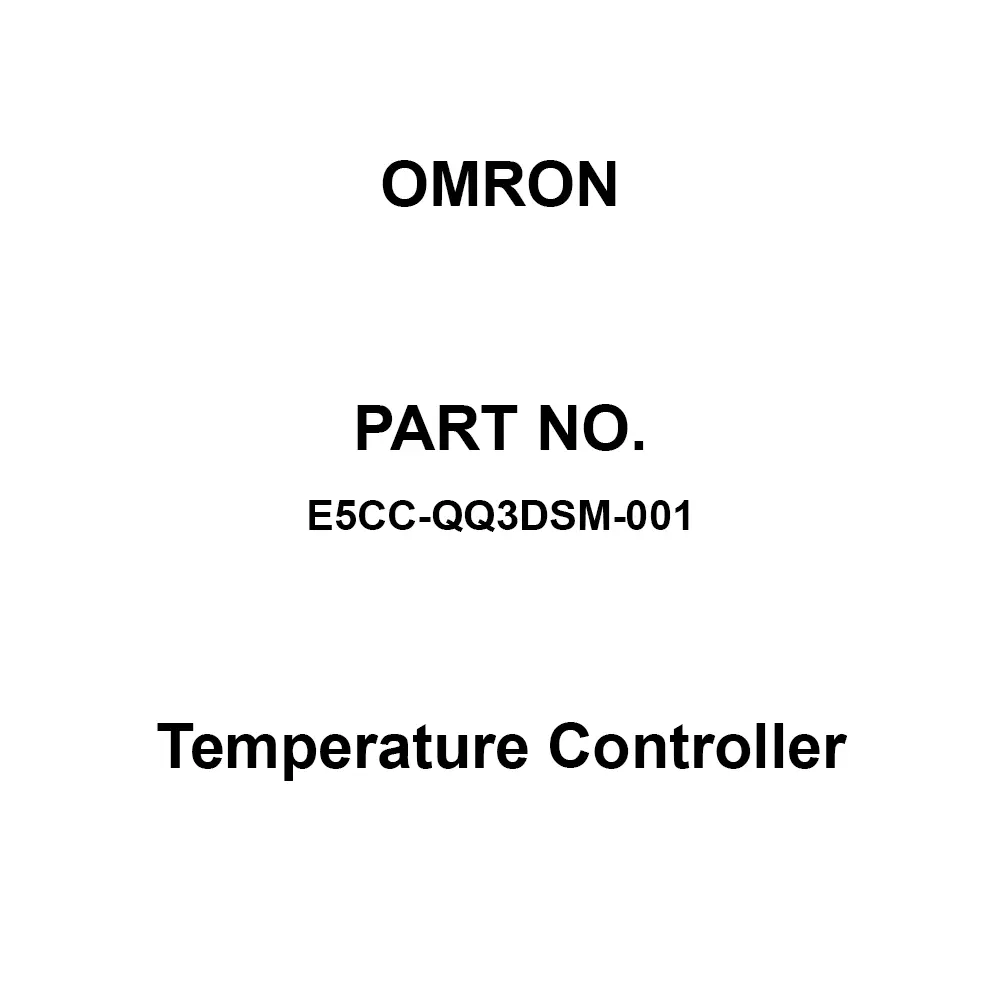 Omron Temperature Controller AC 24(50/60 Hz) /DC 24 V Supply Voltage, E5CC-QQ3DSM-001