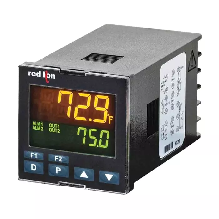 Red Lion PXU Panel Mount PID Temperature Controller, 48 x 48 mm 2 Input, 2 Output 4-20 mA, Relay, 100 - 240 V ac, PXU31A20
