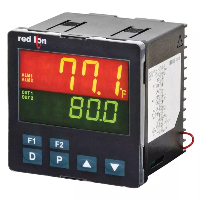 Red Lion PXU Panel Mount PID Temperature Controller, 95.8 x 95.8 mm 2 Input, 2 Output 4-20 mA, Relay, 100 - 240 V, PXU31A50