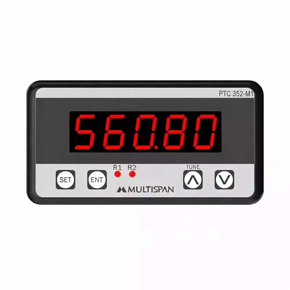 MULTISPAN Process & Temperature Controller Polycarbonate Body 5-Digit Red LED Display 48x96x75 mm, PTC-352-M1