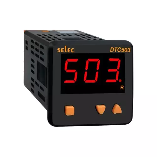 SELEC Economical Temperature Controller with Relay/SSR Output, 48 x 48 mm Size and 90 to 270 V AC/DC, DTC503-TC