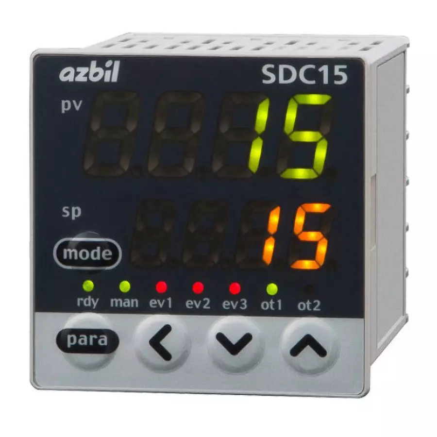 Azbil Digital Controller AC 24, DC 24 to 48(50/60 Hz) 48x48 mm Panel Size, C15TV0RD030A