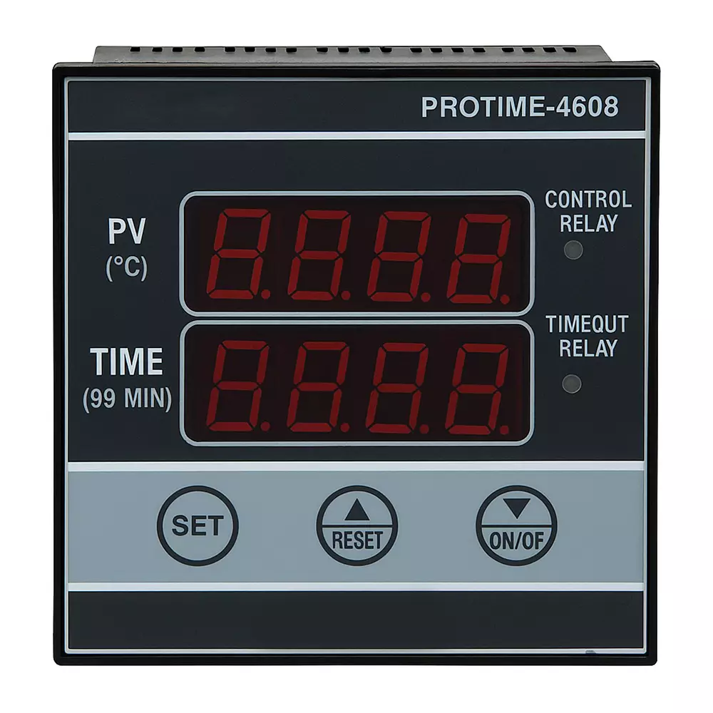 Micron 8 Step Profile Controller 96x96x85 mm Pt 100 (0.1/1°C) / J / K (selectable) for Industrial Use, DTC 4608