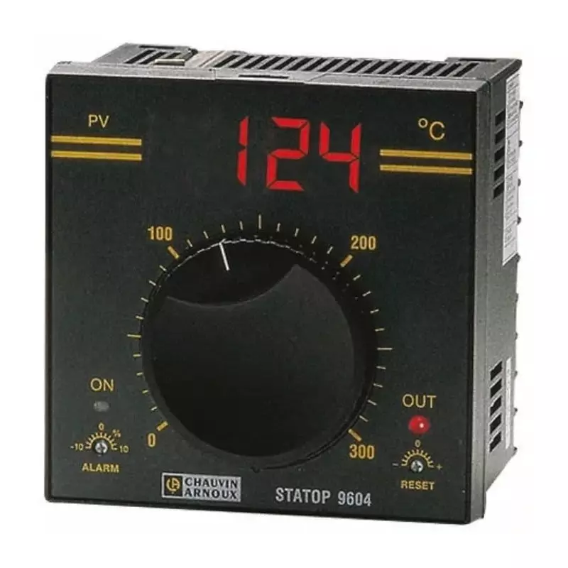 Pyro Controle STATOP Panel Mount On/Off Temperature Controller, 96 x 96mm 1 Input, 1 Output Relay, 90 - 260 V AC, LR09604-106