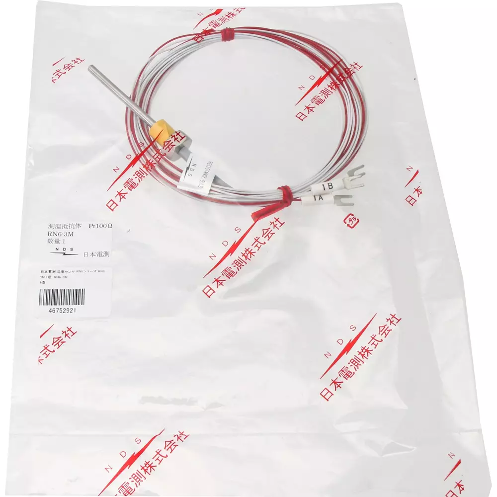 NIHON DENSOKU Temperature Sensor -50 to 250℃ Measurement Range Pt100Ω, RN6-3M