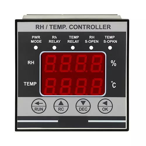 Micron Rh Cum Temperature Controller 4+ 4 Digit Display +5 V DC, 20 mA Sensor Supply for Industrial Use