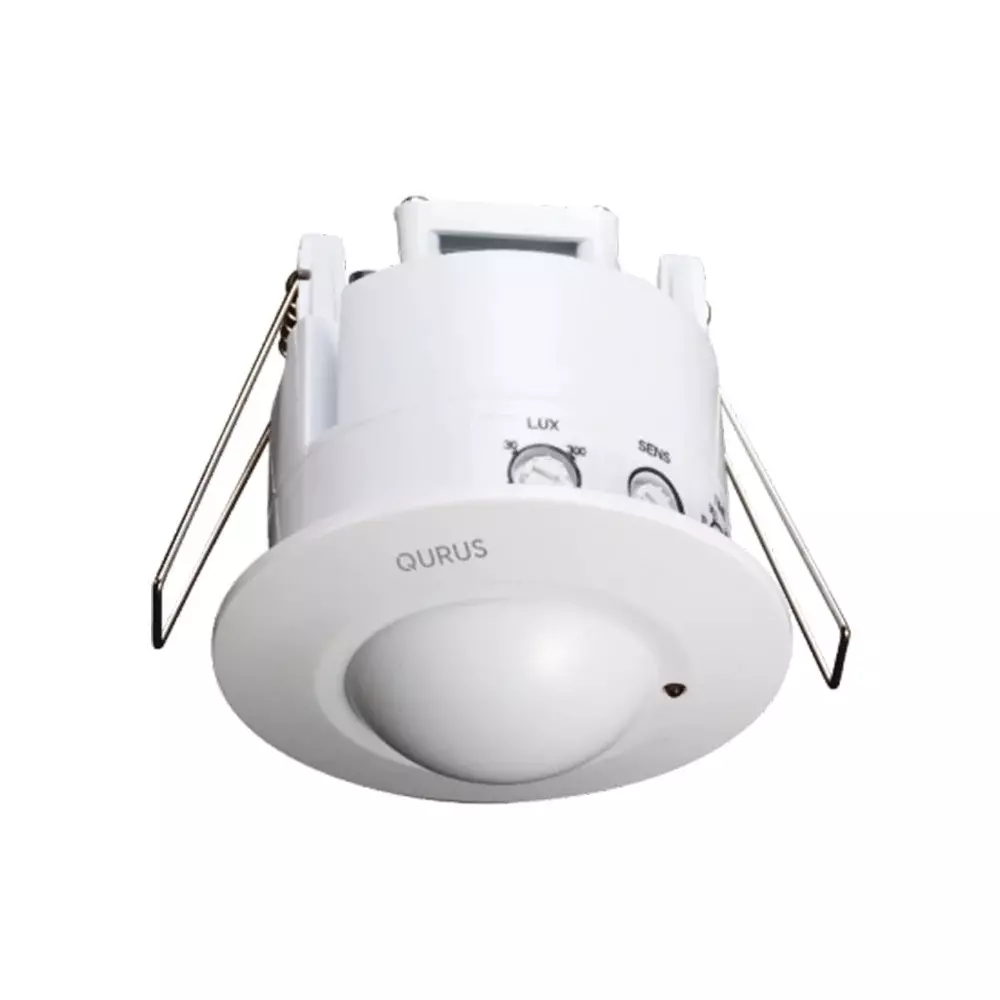 QURUS HF ON-Off Sensor ABS Plastic 3 - 2000 Lux IP44 White, QRSR-HF-RMT-RD