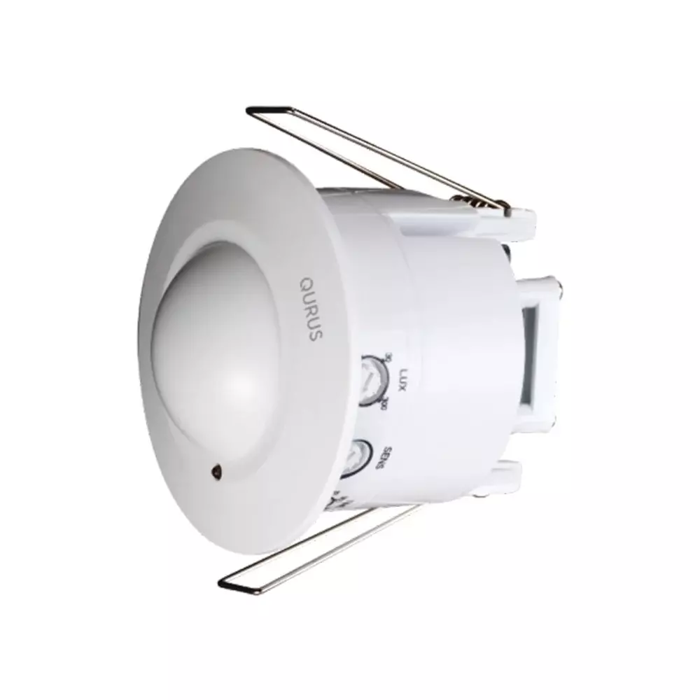 QURUS HF ON-Off Sensor ABS Plastic 3 - 2000 Lux IP44 White, QRSR-HF-RMT-RD