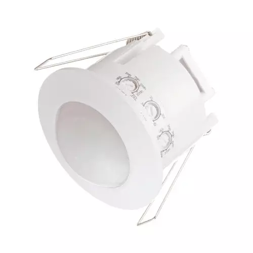 QURUS PIR On-Off Sensor ABS Plastic 500 W White with Two Channel Relay, QRSR-PIR-2C-RD
