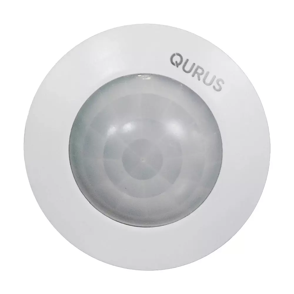 QURUS PIR On-Off Sensor Recessed Mount ABS Plastic 2000 Lux White, QRSR-PIR-RMT-RD