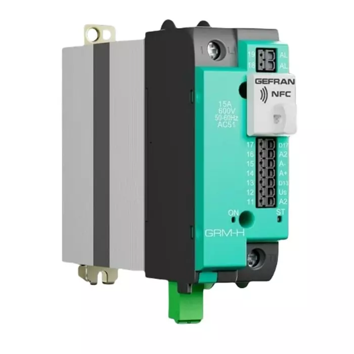 GEFRAN GRM-H DIN Rail Power Controller 118x35 mm 2 Input 2 Output PNP 30 V DC Supply Voltage ON/OFF, GRM-H-40-48-AN-OL-0-0-0-0-0