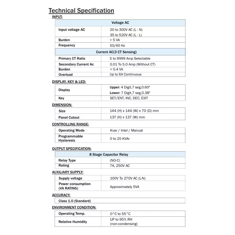 multispan-3-phase-automatic-power-factor-controller-7-a-250-v-ac-rating-and-8-relay-output-apfc-308