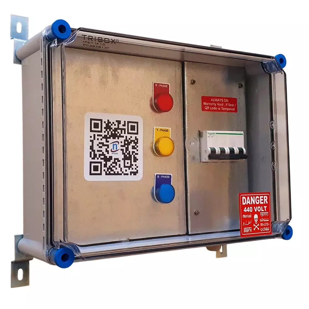 NITHAS Smart [Ai] Electrical Commercial Power Factor Controller Saver 10 Amp - 4 Pole 3 Phase Supply, NSPFCS-250