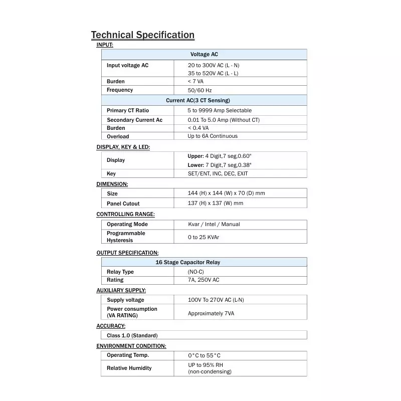multispan-3-phase-automatic-power-factor-controller-7-a-250-v-ac-rating-and-16-relay-output-apfc-316