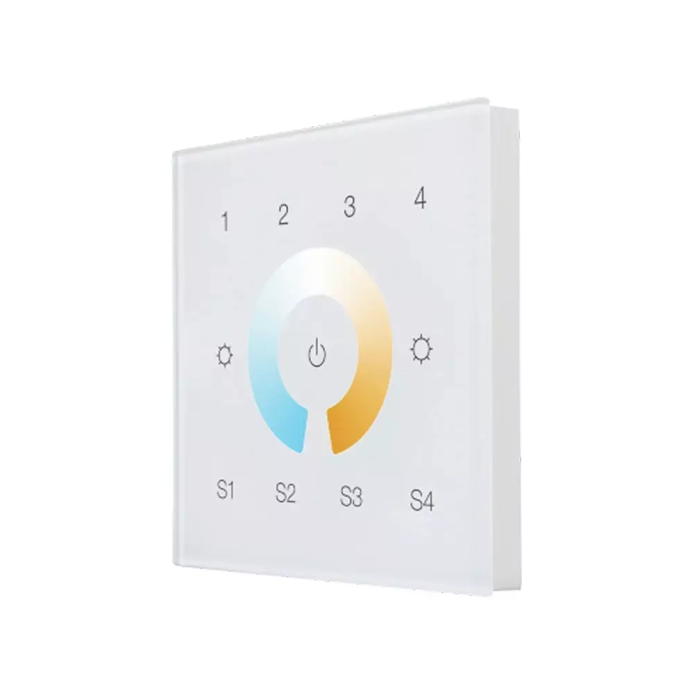 ARCUS Standalone DALI DT8 Dual Color Touch Controller <20 mA 12-24 VDC 4 Groups & 4 Scenes, CT-DL-1001
