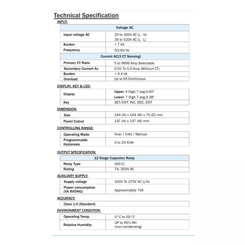 multispan-3-phase-automatic-power-factor-controller-7-a-250-v-ac-rating-and-12-relay-output-apfc-312