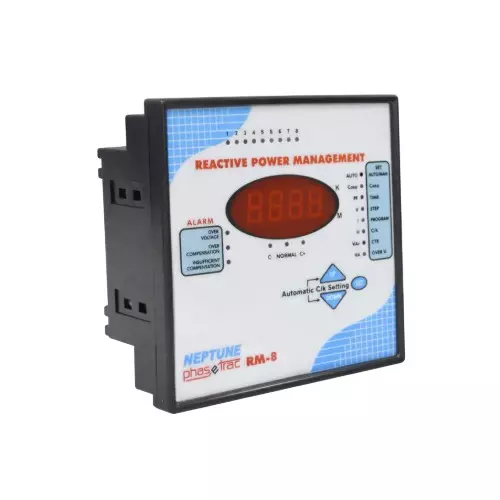 Neptune Reactive Power Management P.F. Controller 8 Step LED Type 7 segment 4 Digit Display, RM 8