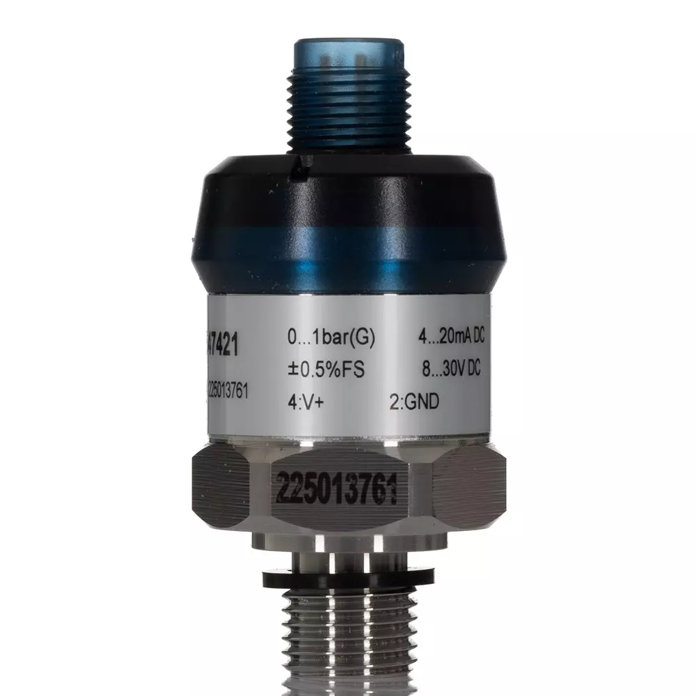RS PRO Pressure Sensor Stainless Steel 9 to 30 V DC Voltage 1 bar Maximum Pressure, 2547421