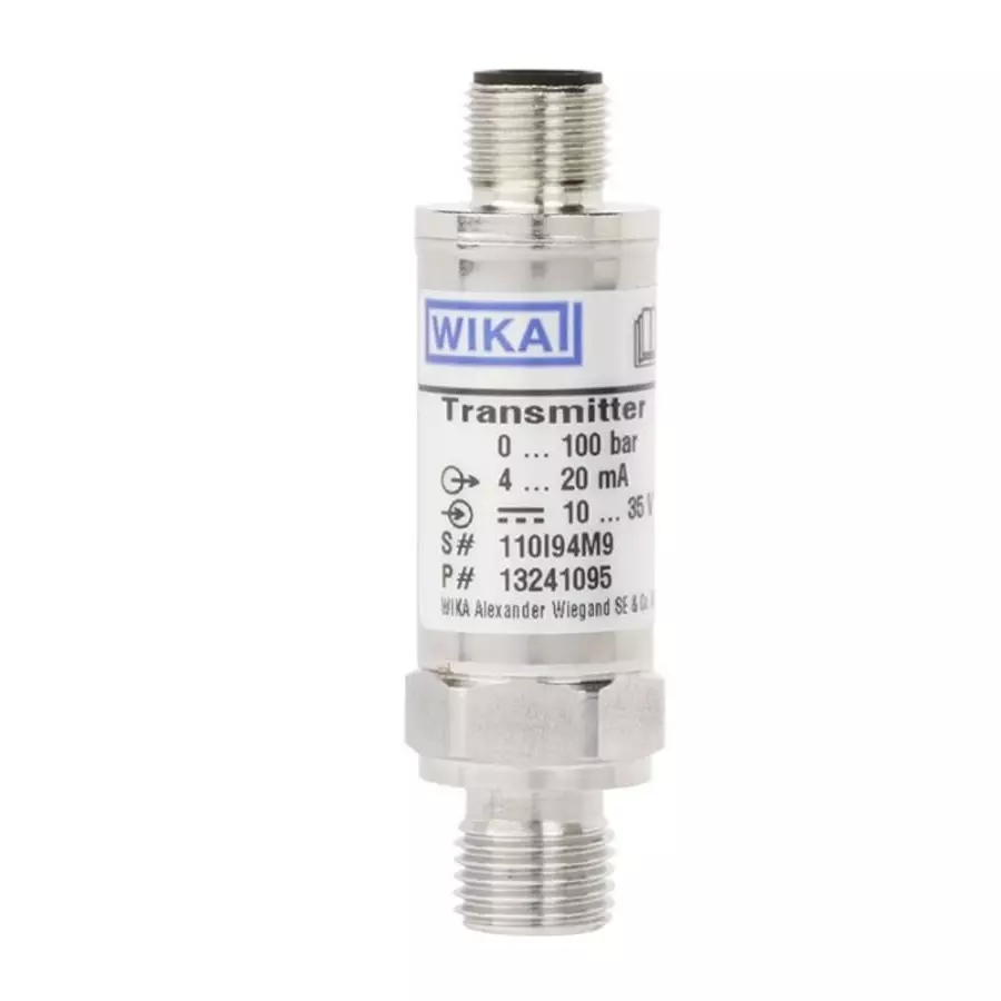 WIKA M-10 Series Pressure Sensor 0bar Min 250bar Max 2 Wire 4 to 20 mA Output Gauge Reading, 52871636