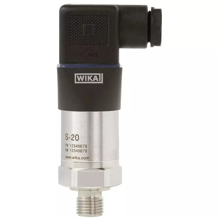 WIKA S-20 Series Pressure Sensor 0bar Min 10bar Max Absolute Gauge Vacuum Reading, 14092394