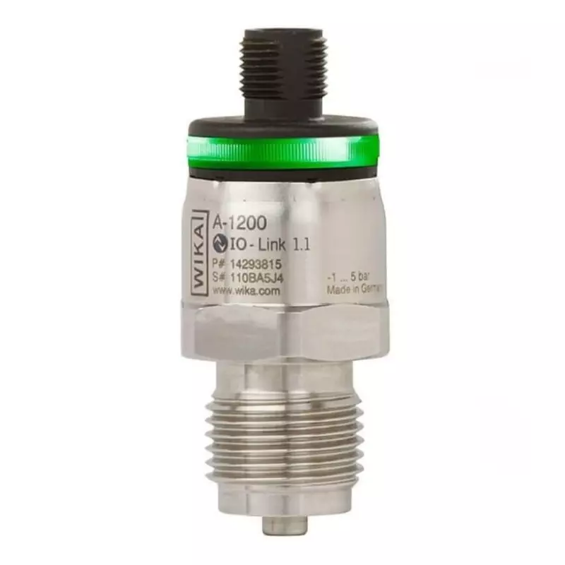 WIKA A-1200 Series Gauge Pressure Sensor 0bar Min 10bar Max PNP/NPN Output Gauge Reading, 48756687