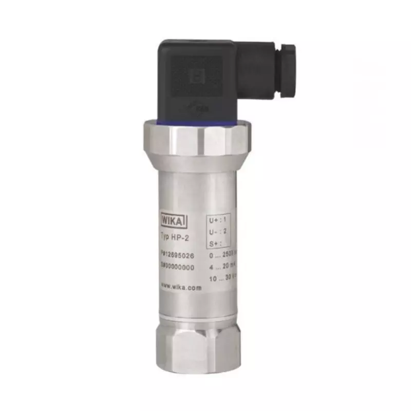 WIKA HP-2 Series Pressure Sensor 0bar Min 2500bar Max 2 Wire 4 to 20 mA Output Gauge Reading, 13089731