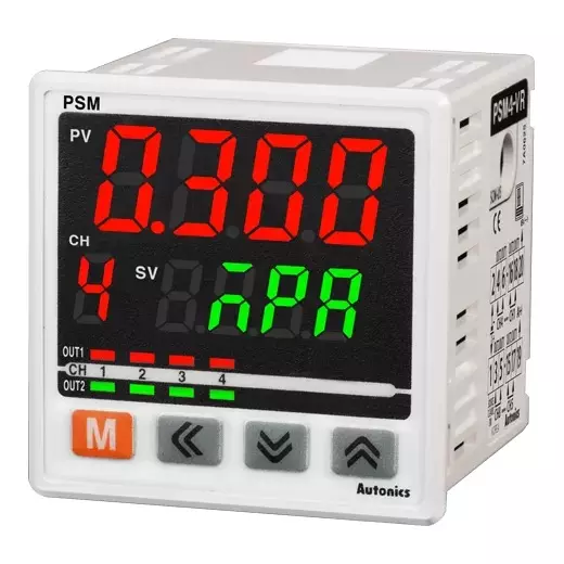 Autonics Pressure Sensor 12-24 VDC Max. 3 W Power Consumption, PSM4-VR