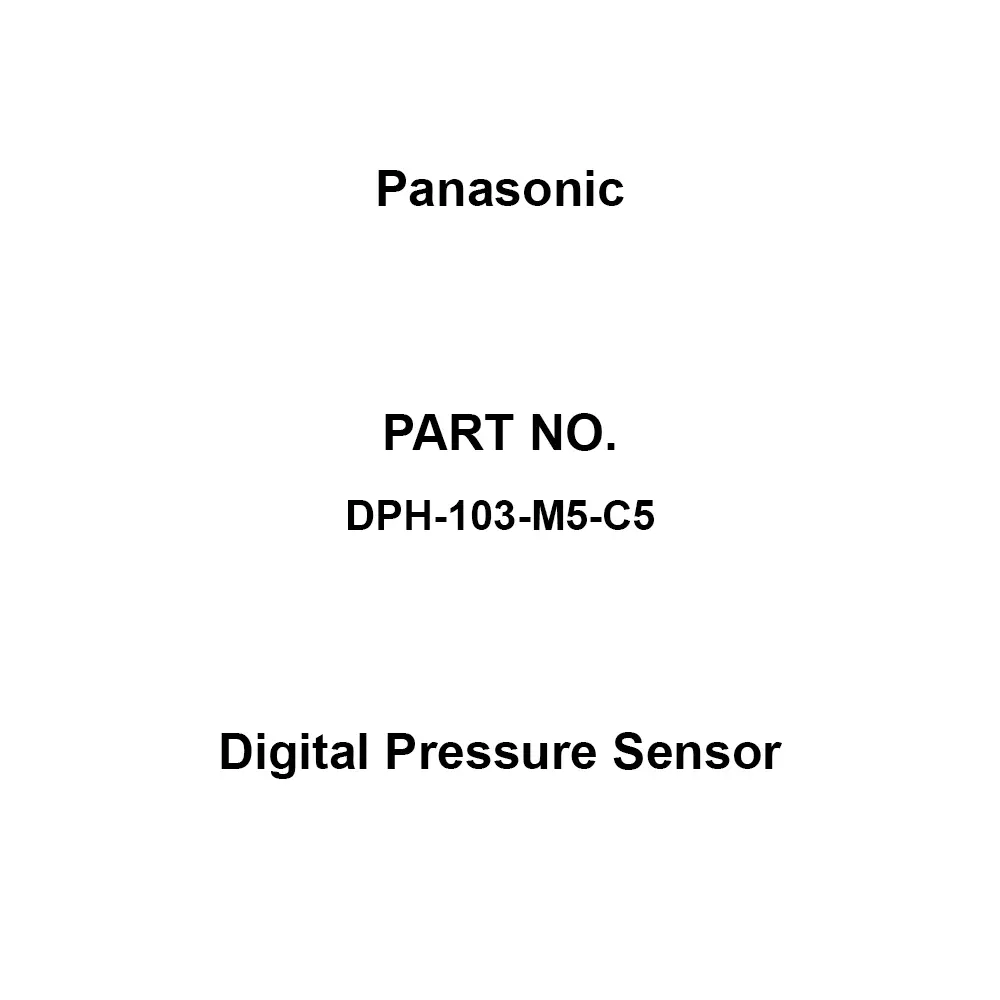 Panasonic Digital Pressure Sensor 50 Mohm or more at DC 500 V Mega Insulation Resistance, DPH-103-M5-C5