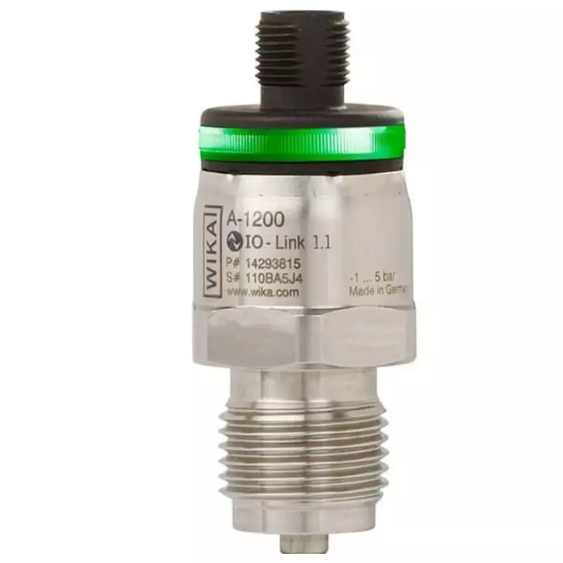 WIKA A-1200 Series Pressure Sensor 0bar Min 250bar Max PNP Output Gauge Reading, 48796035