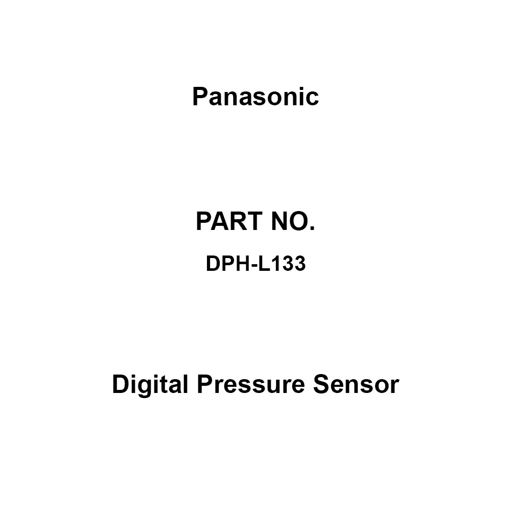 Panasonic Digital Pressure Sensor DC 9 to 36 V [9 to 32 V DC when using the supplied connector (e-CON)] Power Supply Voltage, DPH-L133