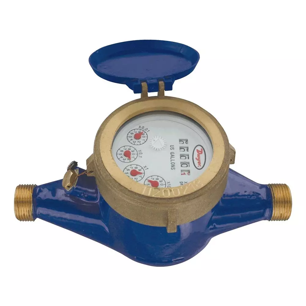 DWYER Flowmeter, Liquid, 3-50Gpm, WMT2-A-C-04-1.