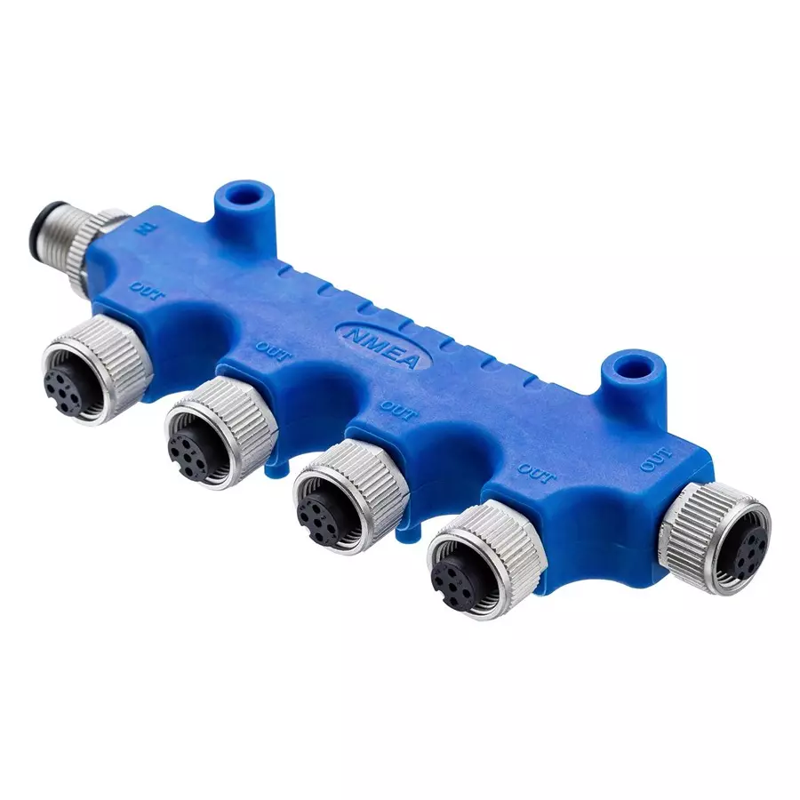 AMPHENOL LTW T Splitter, Nmea 2000 5Pos Rcpt-4 X Plug, H-555555-FFFFFM-S001.