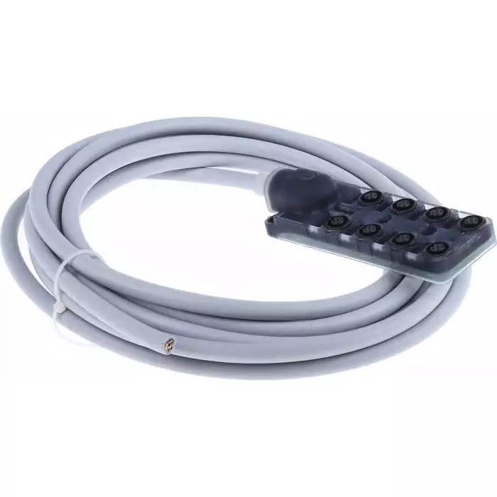 RS PRO Sensor Box m12 5 m cable 5 way 8 port, 1747888