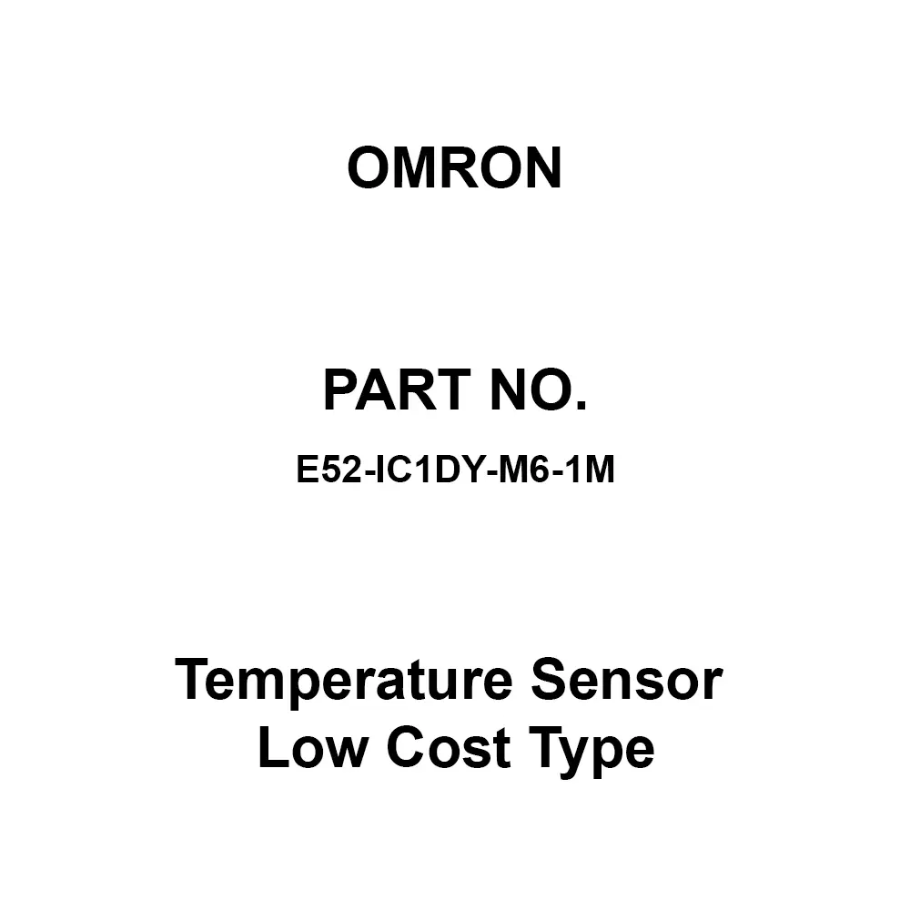 Omron Temperature Sensor Low Cost Type 1 m Length, E52-IC1DY-M6-1M