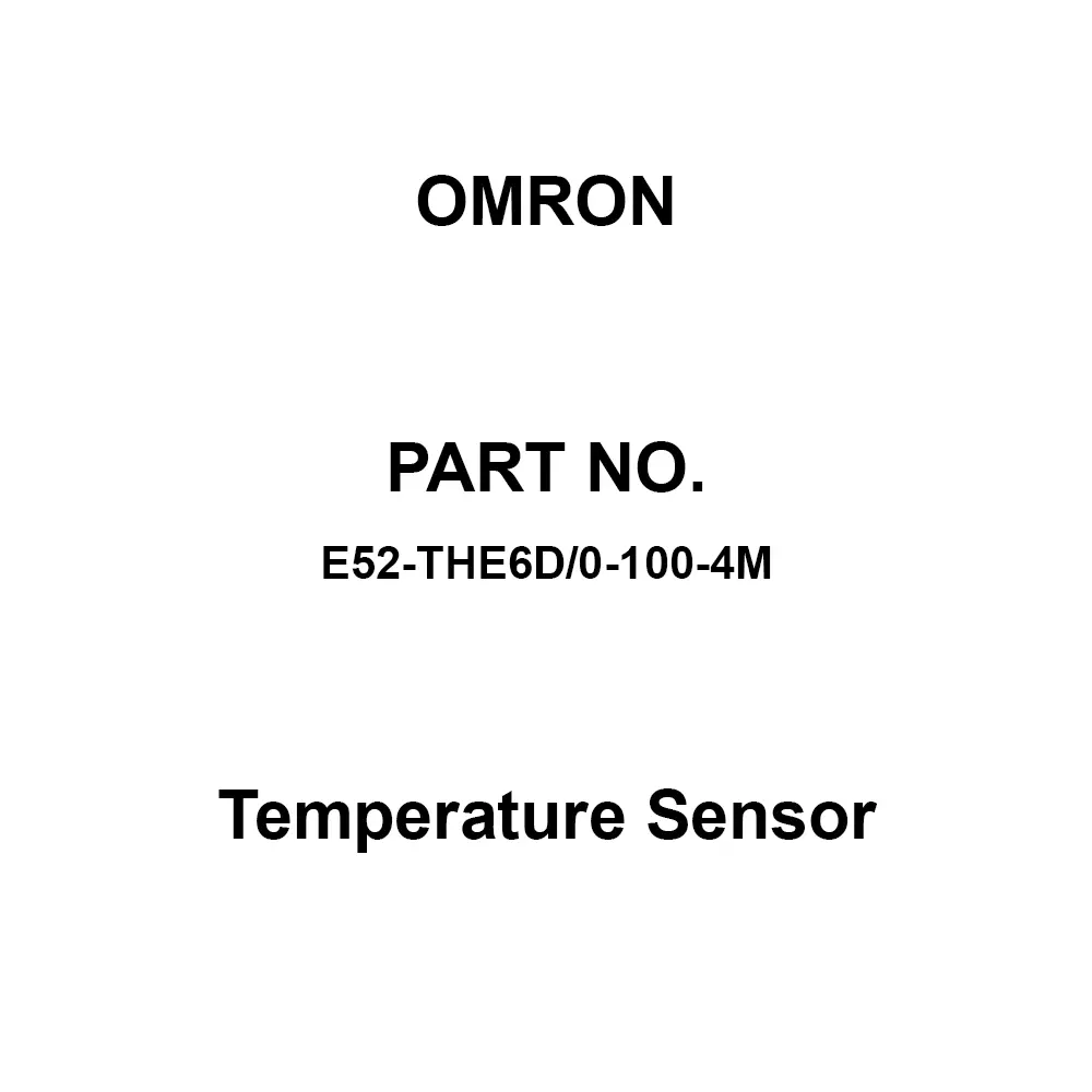 Omron Temperature Sensor Black Color, E52-THE6D/0-100-4M