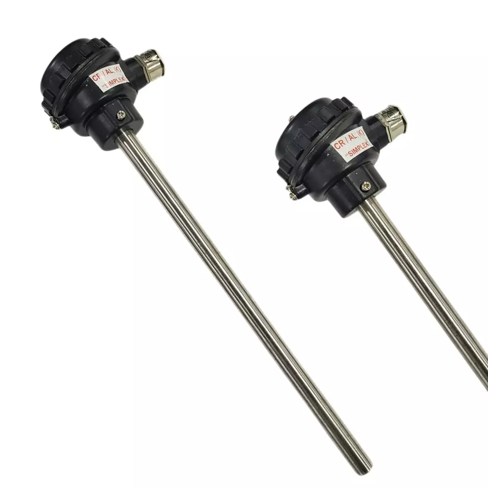 Japsin Instrumentation PT-100 3-Wire RTD Temperature Sensor with Head Assembly 30x5x5 cm 216 g for Industrial Use