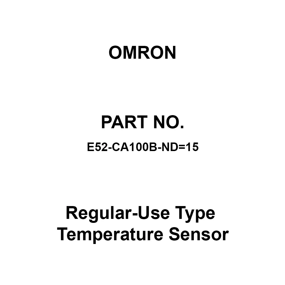 Omron Regular-Use Type Temperature Sensor Terminal Exposure Type, E52-CA100B-ND=15