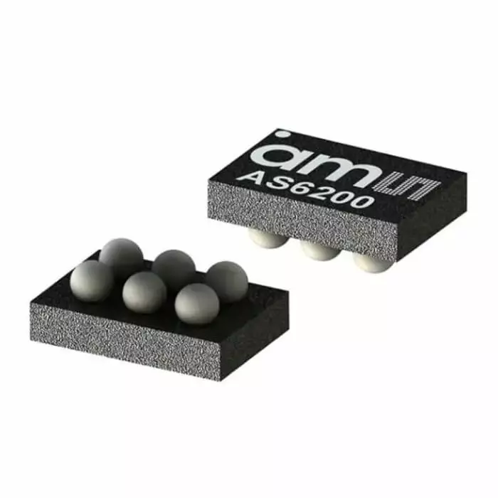 AMS OSRAM GROUP Temperature and Humidity Sensor Digital Output Surface Mount I2C Â±0.8°C 6 Pins, AS6218-AWLT-S (Pack of 10)