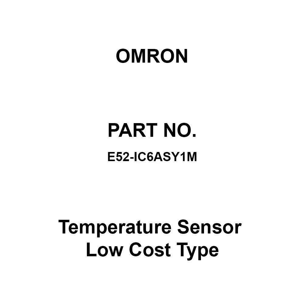 Omron Temperature Sensor Low Cost Type 1 m Length, E52-IC6ASY1M