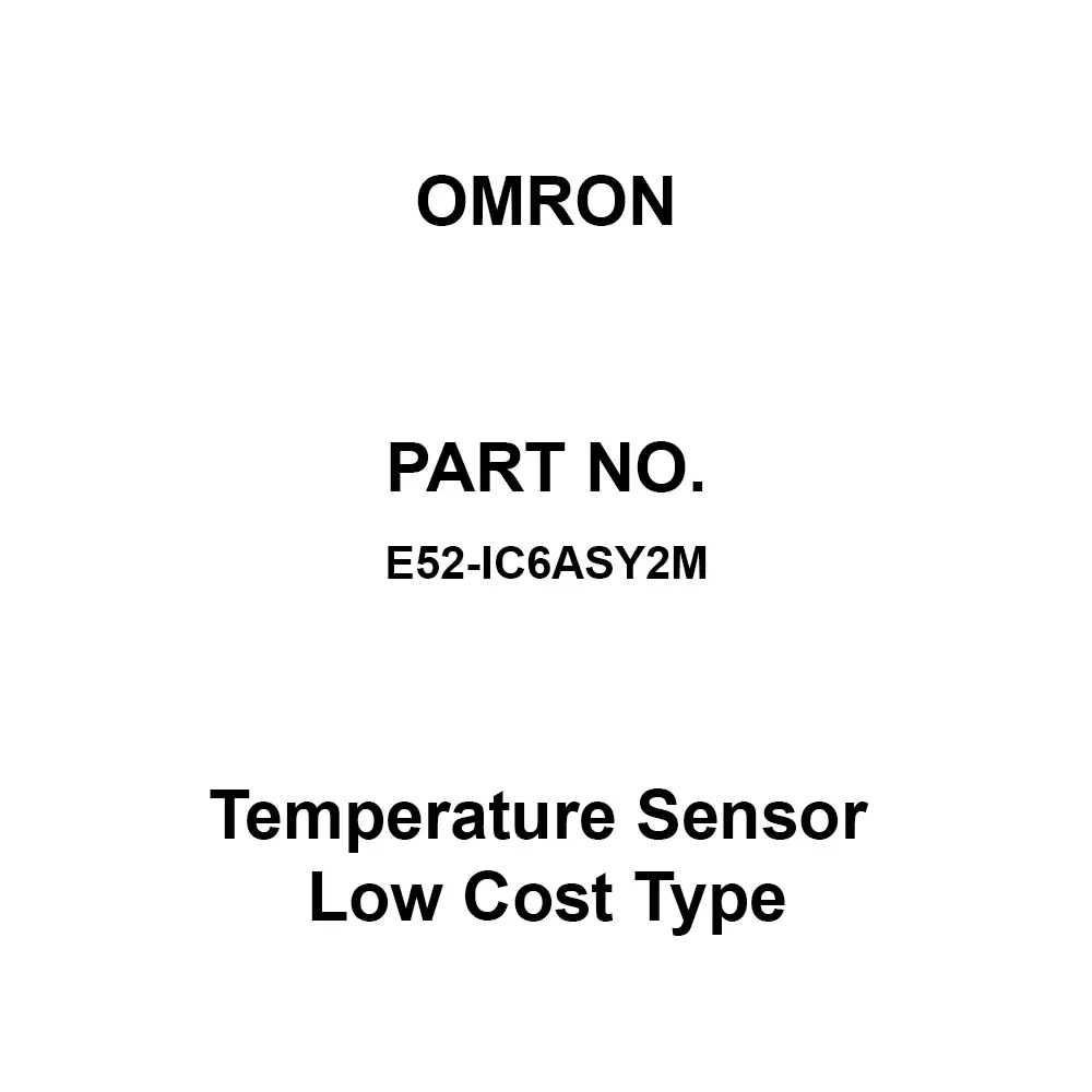 Omron Temperature Sensor Low Cost Type 2 m Length, E52-IC6ASY2M