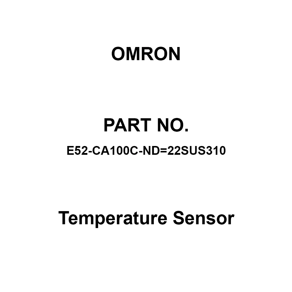 Omron Temperature Sensor Dedicated Type Built-in Terminal Type E52 Series
