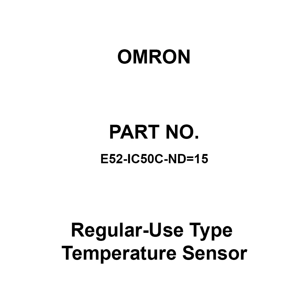 Omron Regular-Use Type Temperature Sensor Built-in Terminal Type, E52-IC50C-ND=15