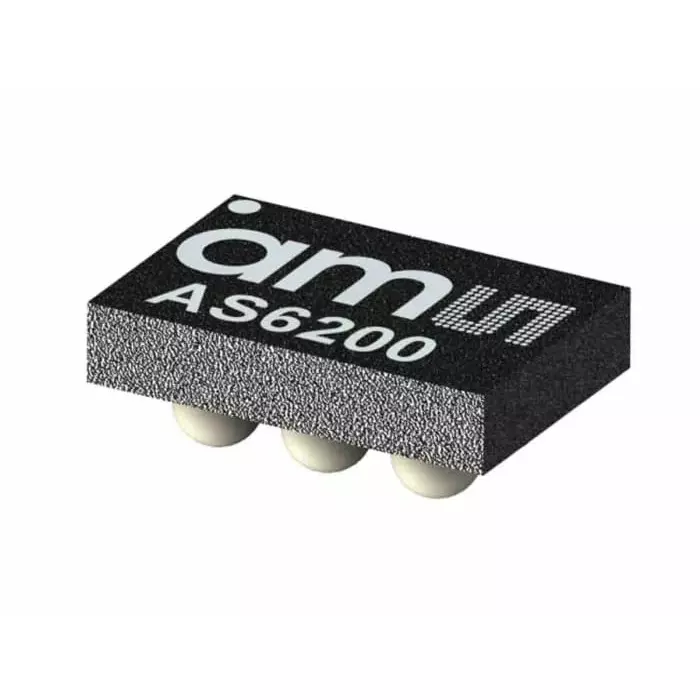 AMS OSRAM GROUP Temperature Humidity Sensor Digital Output Surface Mount I2C Â±0.4% 6 Pins, AS6200-AWLT-S (Pack of 5)
