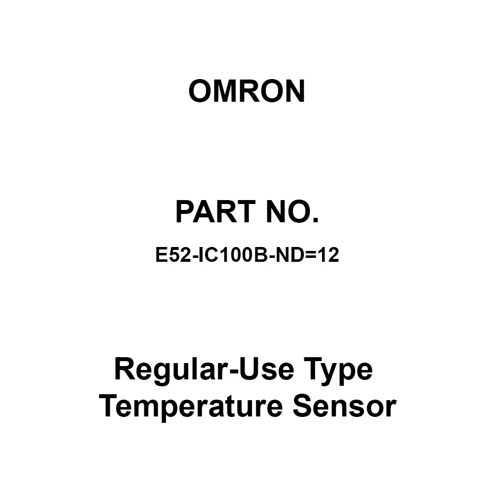 Omron Regular-Use Type Temperature Sensor Terminal Exposure Type, E52-IC100B-ND=12