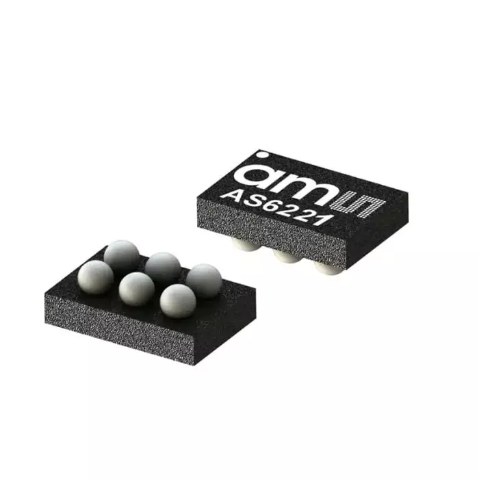 AMS OSRAM GROUP Digital Temperature Sensor Output Surface Mount I2C Â±0.09°C 6 Pins, 505430040 (Pack of 500)