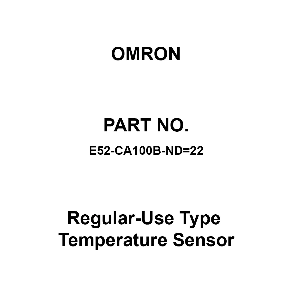 Omron Regular-Use Type Temperature Sensor Terminal Exposure Type, E52-CA100B-ND=22
